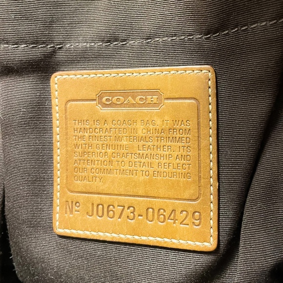 Coach Baby Bag Large Tote Zipper Top Signature Khaki Optic Print - Picture 5 of 10